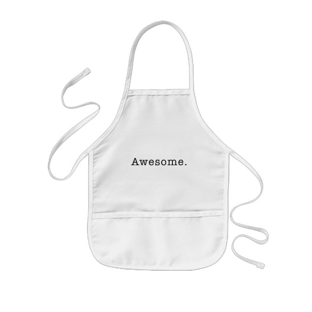 Awesome Quote Template Blank  black white Kids Apron (Front)