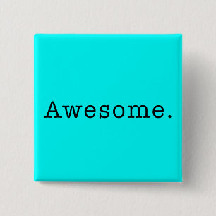 Awesome Quote Template Blank in Black and Teal 15 Cm Square Badge