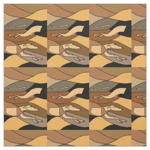 Awesome Racing Greyhound Dog Abstract Art Fabric