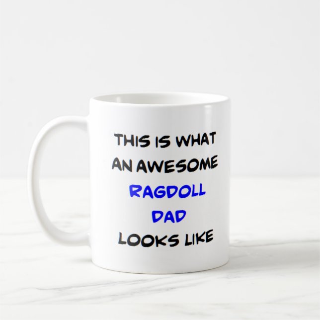 awesome ragdoll dad coffee mug (Left)