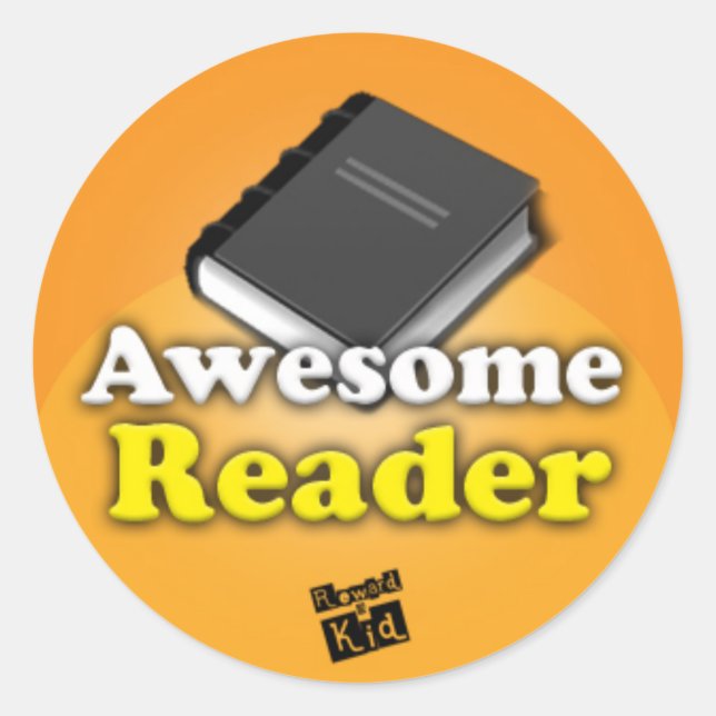 Awesome Reader (set of 20) Classic Round Sticker (Front)