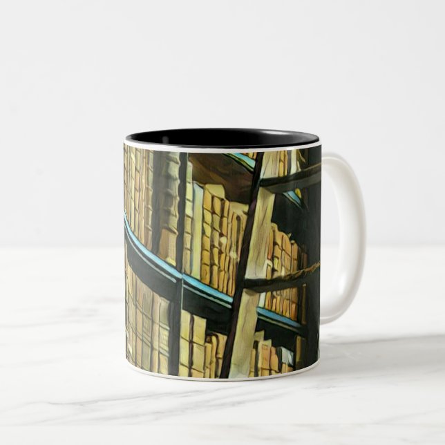 Awesome Reading Lovers Gift Two-Tone Coffee Mug (Front Right)