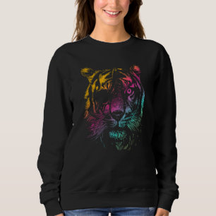 Awesome realistic hand drawn TIGER WITH EYEPATCH Sweatshirt