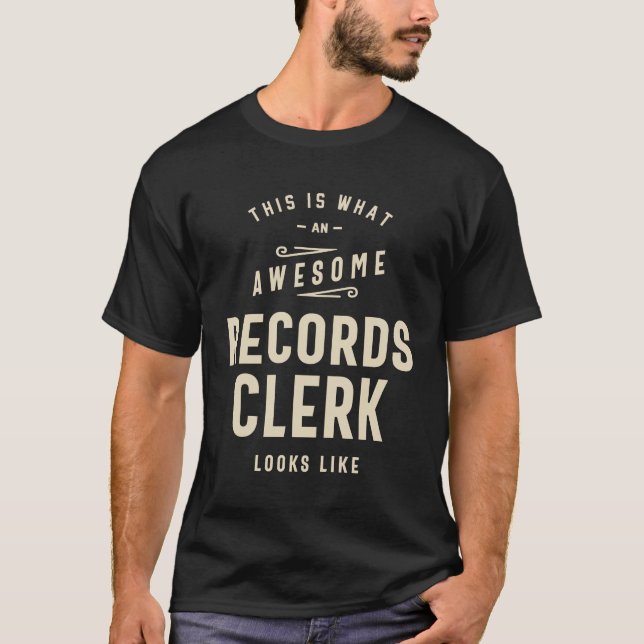 Awesome Records Clerk T-Shirt (Front)