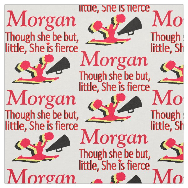 AWESOME RED FIERCE CHEERLEADER PERSONALIZED FABRIC (Swatch)