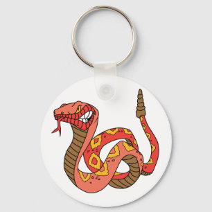 Awesome Red Rattlesnake Key Ring