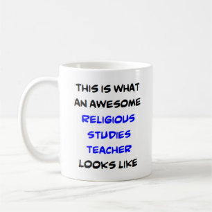 awesome religious studies teacher coffee mug