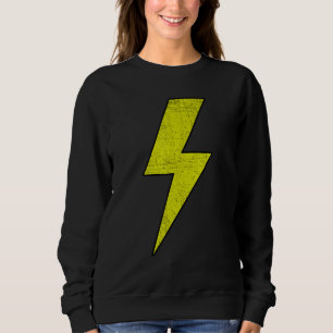 Awesome Retro Front & Back BLACK & YELLOW Lightnin Sweatshirt