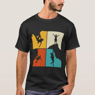 Awesome Rock Climbing Retro Mountain Climber Hiker T-Shirt