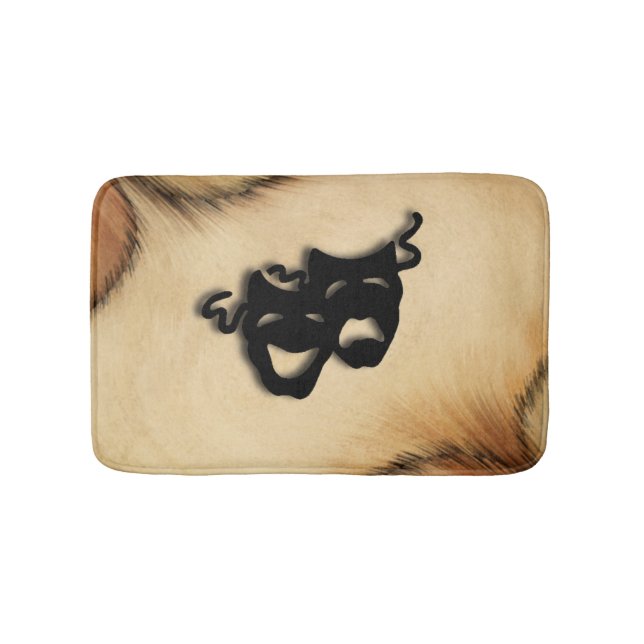 Awesome Rustic Comedy and Tragedy Theatre Design Bath Mat (Front)