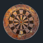 Awesome Rusty Iron Custom Message Dartboard<br><div class="desc">Perfect for your game room,  bar or man cave - awesome industrial look</div>