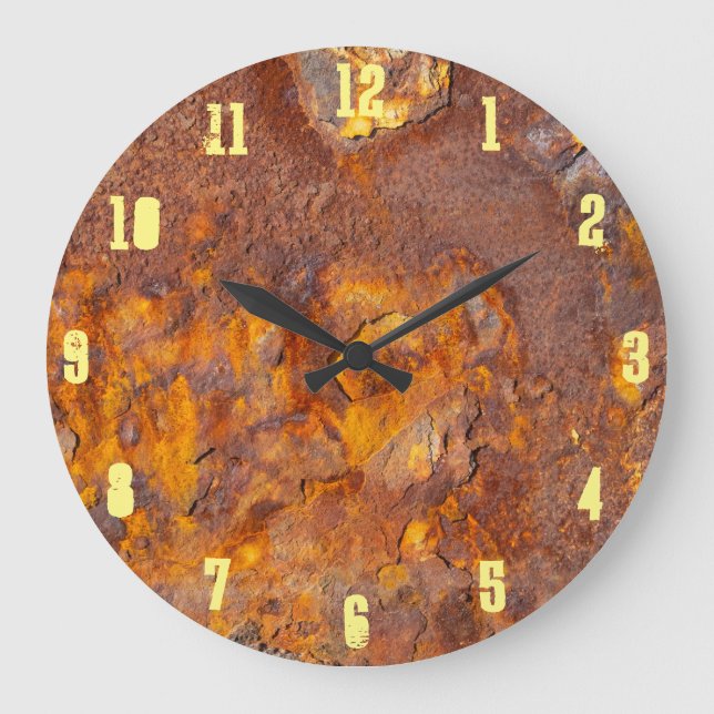 Awesome Rusty Iron Large Clock (Front)