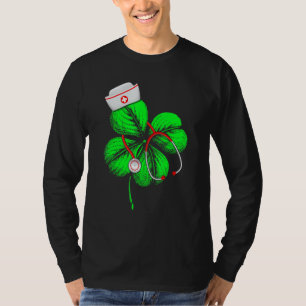 Awesome Saint Patrick S Day Nurse Shamrock Hat Iri T-Shirt