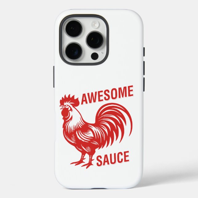 Awesome Sauce Rooster Funny Case-Mate iPhone Case (Back)