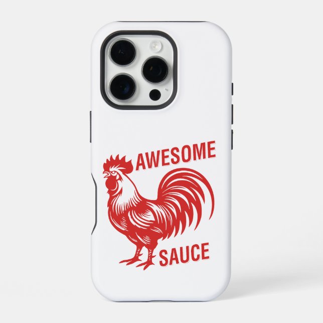 Awesome Sauce Rooster Funny iPhone Case (Back)