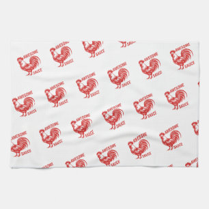 Awesome Sauce Rooster Funny Tea Towel