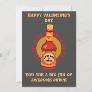 Awesome Sauce Valentine Note Card T-Shirt