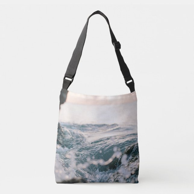 Awesome Sea Waves | Best gift for nature lovers Crossbody Bag (Front)