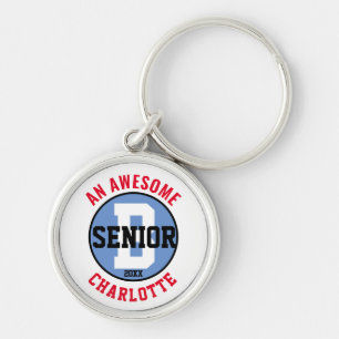 Awesome Senior Key Chain Red/Blue