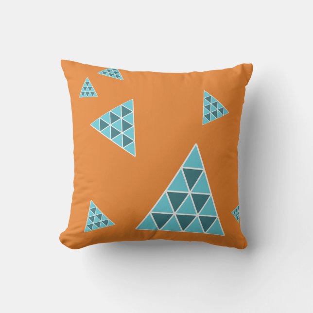 Awesome Seven Floating Pyramids Throw Pillow (Front)