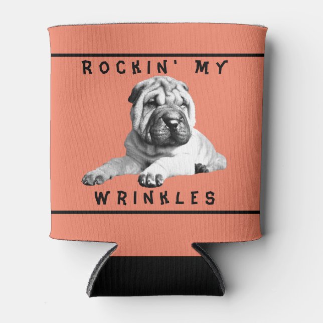 Awesome Shar Pei Can Cooler (Front)