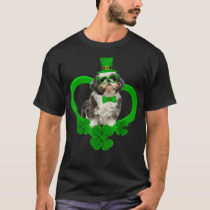 Awesome Shih Tzu Saint Patrick's Day Dog Dad Mum T-Shirt
