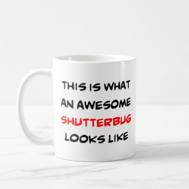 awesome shutterbug coffee mug (Left)