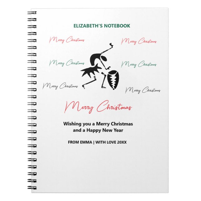 Awesome Silhouette Drummer Spiral Photo Notebook (Front)