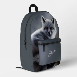 Awesome Silver Fox Personal Name Printed Backpack