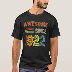 Awesome Since 1922 100th Birthday Retro T-Shirt