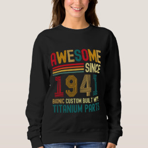 Awesome Since 1941 Vintage 83rd Birthday Men Titan Sweatshirt