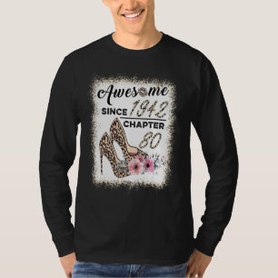 Awesome Since 1942 Chapter 80 Leopard Shoes Lip Wo T-Shirt