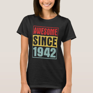 Awesome Since 1942 Vintage Distressed 80th Birthda T-Shirt