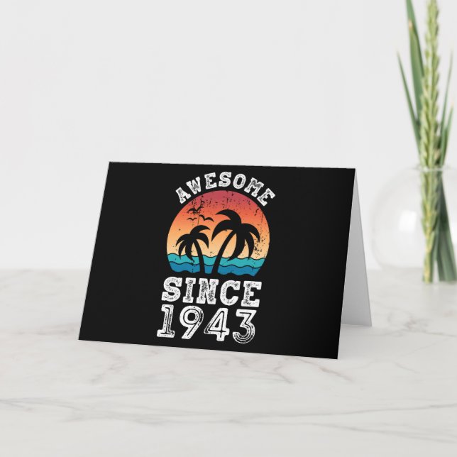 Awesome since 1943 80th Birthday Gift Card (Front)