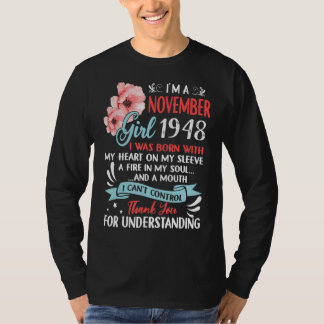 Awesome Since 1948 74th Birthday I'm A November Gi T-Shirt