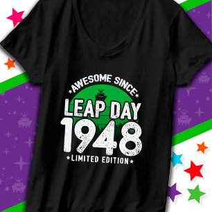 Awesome Since 1948 Leap Year Day Feb 29 Birthday T-Shirt
