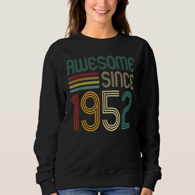 Awesome Since 1952 70th Birthday Retro Sweatshirt (Front)