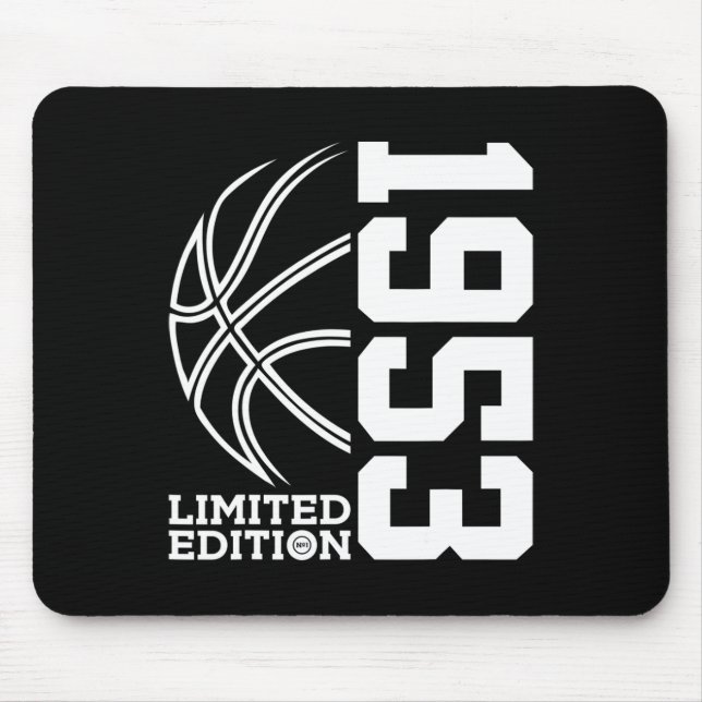 Awesome Since 1953 Birthday Bysketbyll Limited Edi Mouse Pad (Front)