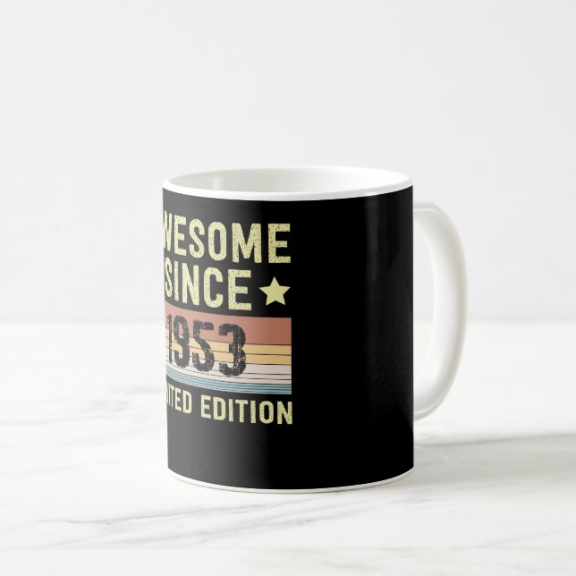 Awesome Since 1953 Retro 69 Years Old Birthday Coffee Mug (Front Right)