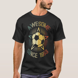 Awesome Since 1953 Soccer Birthday Retro Team Bday T-Shirt