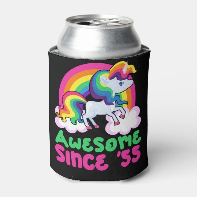 Awesome Since 1955 Unicorn  Can Cooler (Can Front)