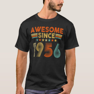 Awesome Since 1956 66th Birthday Born In 1956 Vint T-Shirt