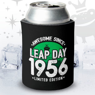 Awesome Since 1956 Leap Year Day Feb 29 Birthday Can Cooler
