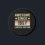 Awesome Since 1957 Retro 65 Years Old Birthday Magnet<br><div class="desc">1</div>