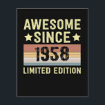 Awesome Since 1958 Retro Funny Birthday Party<br><div class="desc">1</div>
