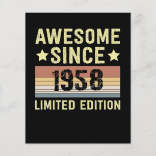 Awesome Since 1958 Retro Funny Birthday Party