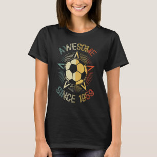 Awesome Since 1959 Soccer Birthday Retro Team Bday T-Shirt