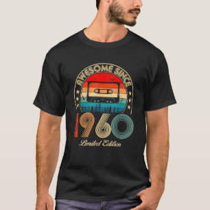 Awesome Since 1960 Classic Birthday 1960 Cassette T-Shirt