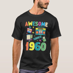 Awesome Since 1960 Vintage 1960 62nd Birthday 62 Y T-Shirt