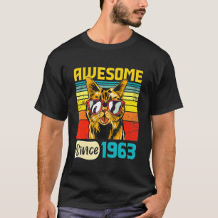 Awesome Since 1963 Cat 59th Birthday T-Shirt